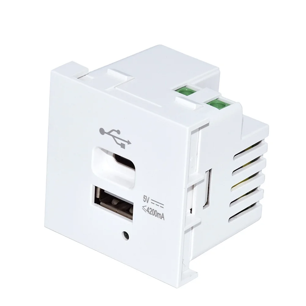 Модуль зарядний Smartdust SK-M204 — фронт USB-A/USB-C
